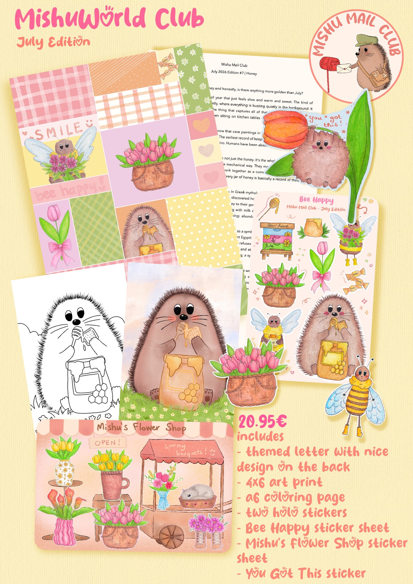 MishuWorld Club 🌿 – The Complete Monthly Stationery & Snail Mail Experience